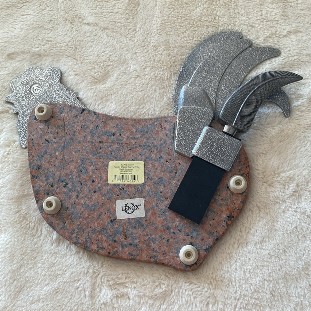 Lenox Vintage En Provence Rooster Cheeseboard with Knife $8 - Picture 4 of 5